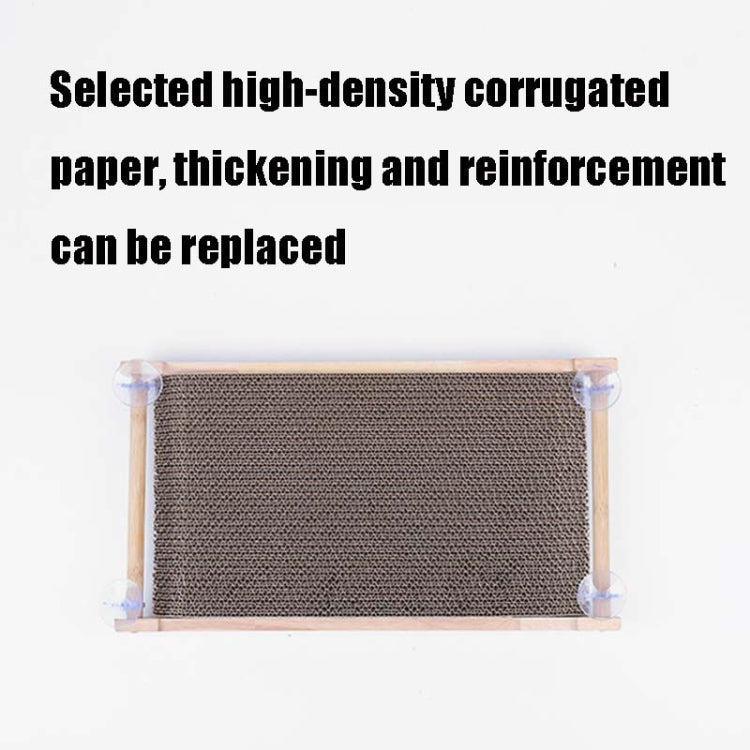 Solid Wood Vertical Cat Claw Board Corrugated Sofa Anti-Scratch Cat Toy(Primary Color)