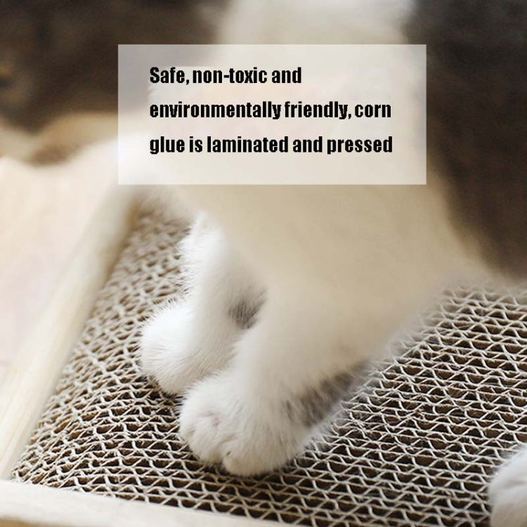 Solid Wood Vertical Cat Claw Board Corrugated Sofa Anti-Scratch Cat Toy(Primary Color)