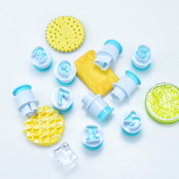 Small Uppercase And Lowercase Alphanumeric Biscuit Press Mold Spring Press Mold, Specification: Numbers