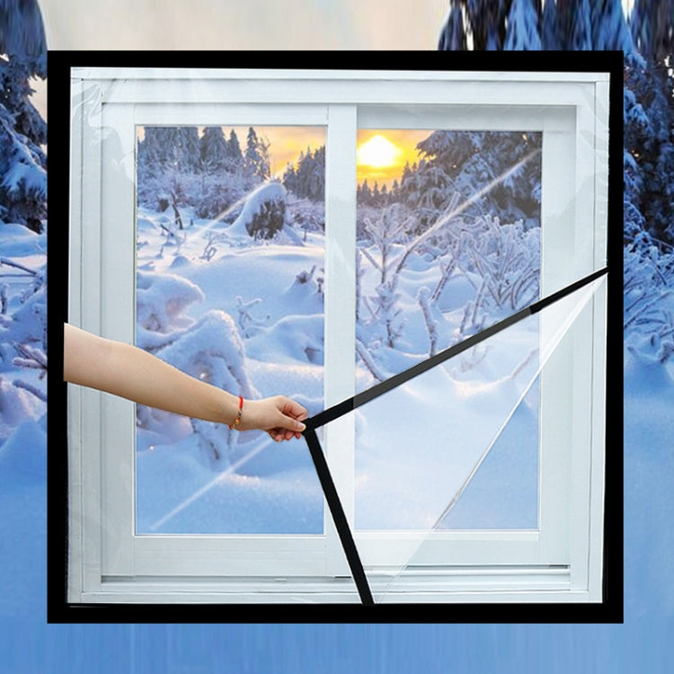 Window Windproof Warm Film Indoor Air Leakage Soundproof Double-Layer Insulation, Specification: 1.6x2.2M