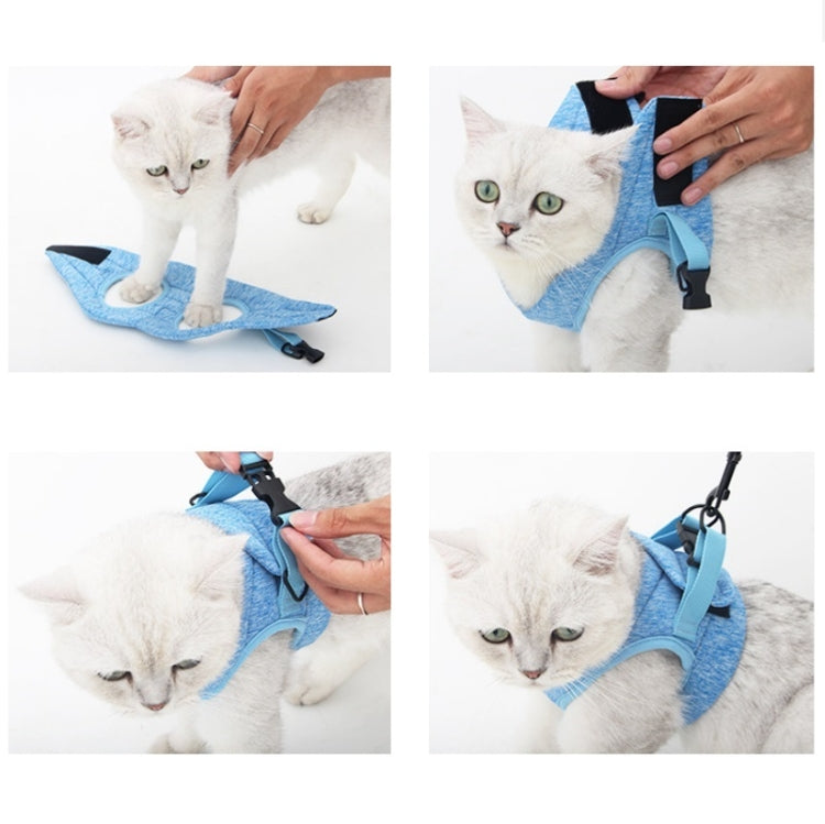 Cat Leash Pet Chest Harness Leash, Size: S(Green)