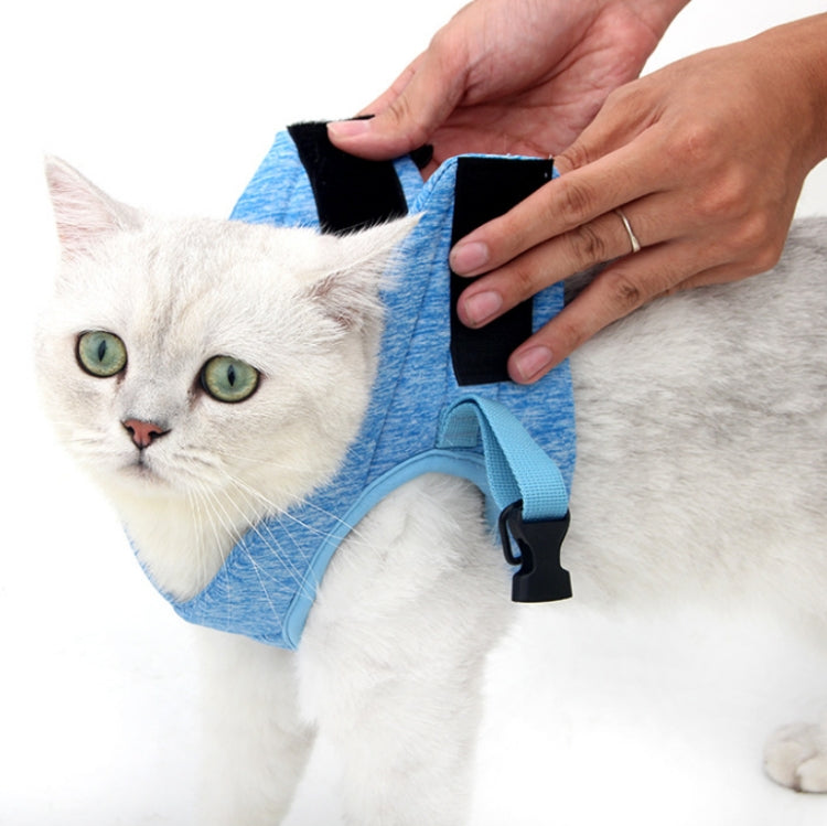 Cat Leash Pet Chest Harness Leash, Size: S(Sky Blue)