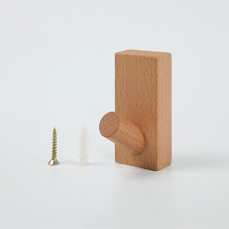 Solid Wood Punch-Free Entrance Behind The Door On The Wall Sticky Hook Clothes Hook Black Walnut