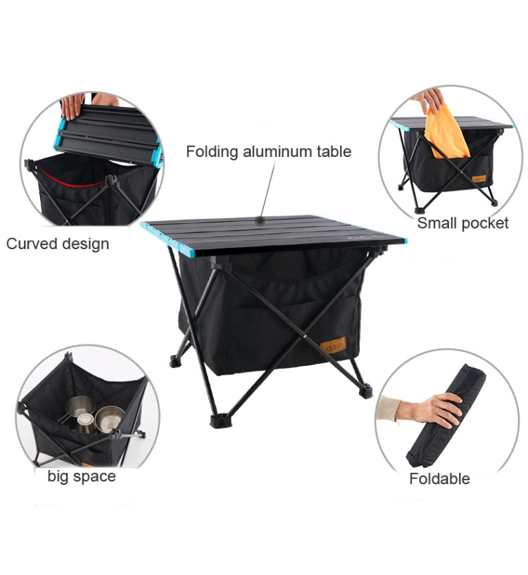 CLS Outdoor Folding Picnic Table Storage Hanging Bag Portable Invisible Pocket Storage Hanging Pocket,Style: Table Small + Small Pocket