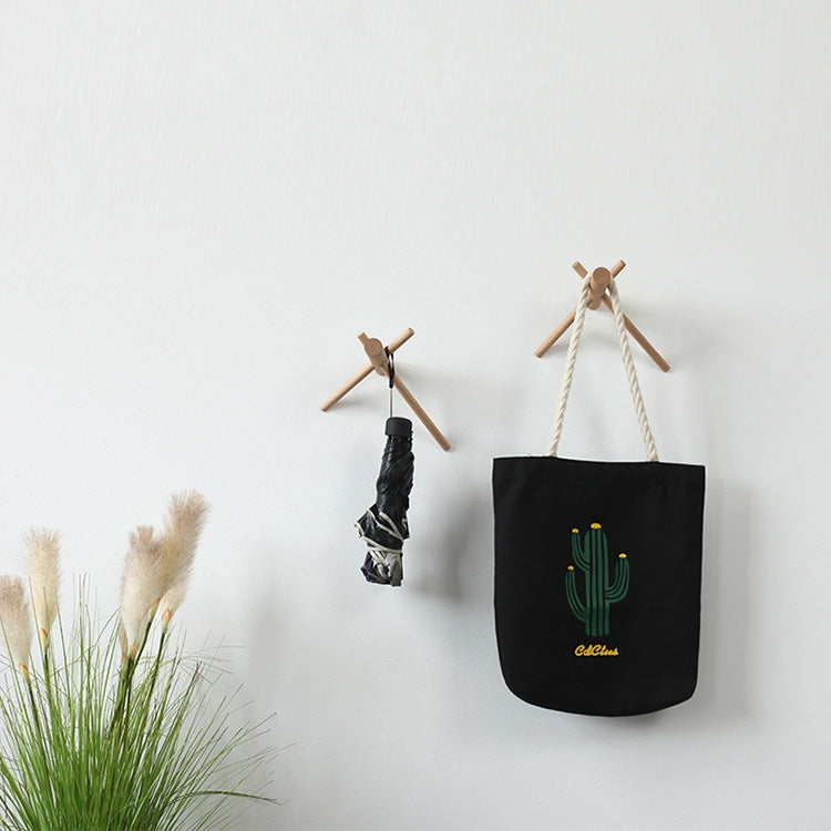 Solid Wood Hanger Wall Decoration Coat Hook Black Walnut Hook