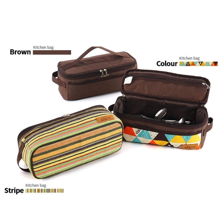 CLS Outdoor Camping Cookware Storage Bag BBQ Tableware Storage Bag Travel Portable Toiletry Bag(Colour)