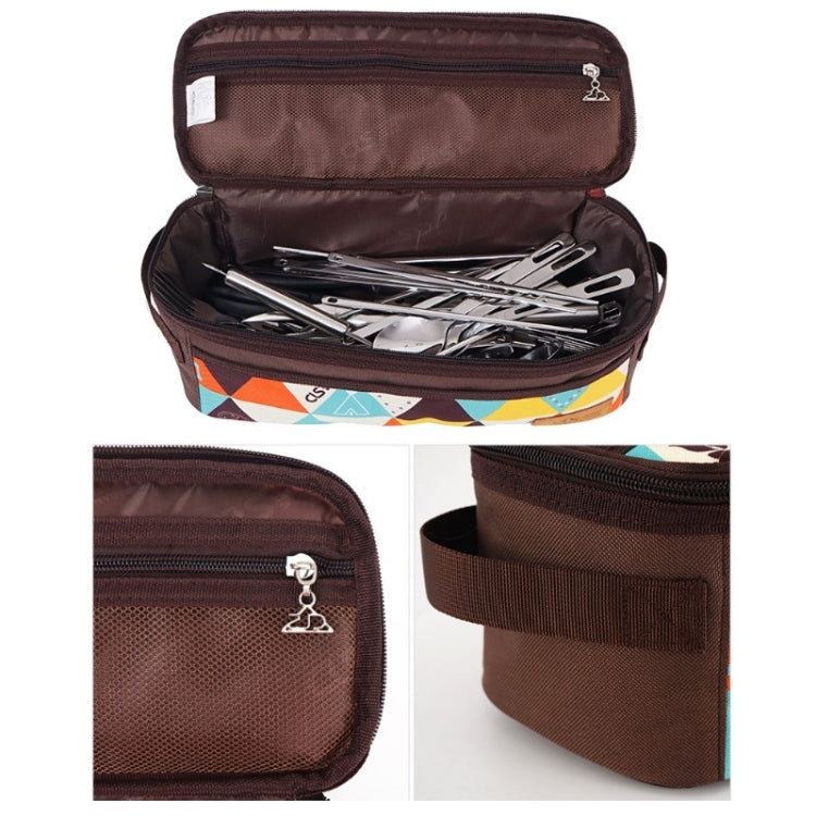 CLS Outdoor Camping Cookware Storage Bag BBQ Tableware Storage Bag Travel Portable Toiletry Bag(Colour)