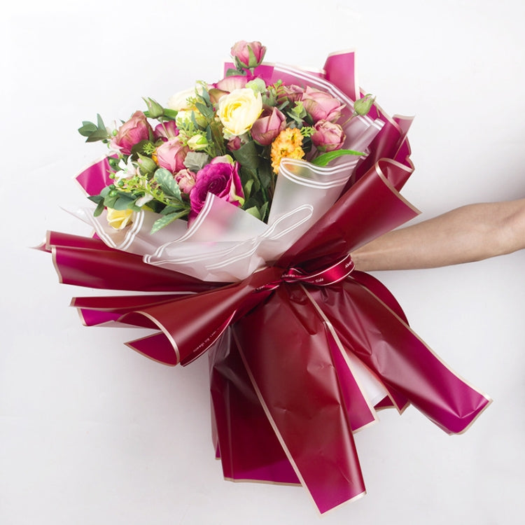 20 Sheets / Pack Phnom Penh Flower Matte Paper Flower Wrapping Paper Bouquet Jelly Film Waterproof Gift Wrapping Paper 58x58cm, Colour: Emerald