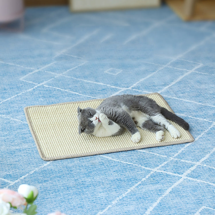 Cat Scratch Pad Pet Supplies Carpet Sleeping Mat Cat Placemat, Random Color Delivery, Specification: Overlock 40x60cm