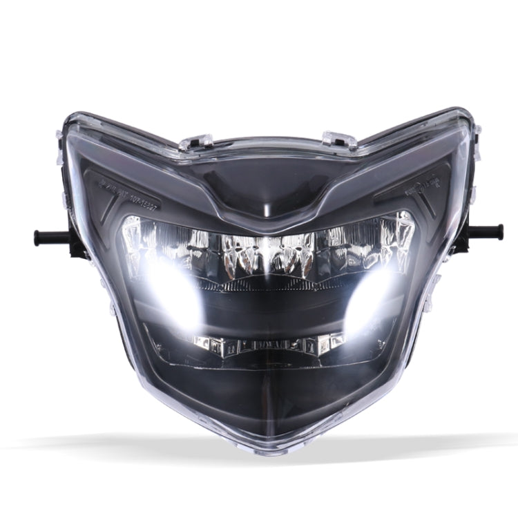 Motorcycle LED Retro Headlights LED Far Near Beam Lights For Yamaha LC135 V2-V6(Transparent Glass)