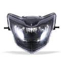 Motorcycle LED Retro Headlights LED Far Near Beam Lights For Yamaha LC135 V2-V6(Transparent Glass)