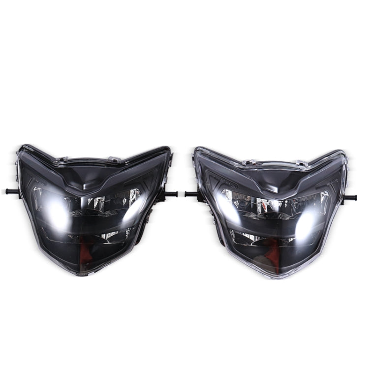 Motorcycle LED Retro Headlights LED Far Near Beam Lights For Yamaha LC135 V2-V6(Smoked Glass)
