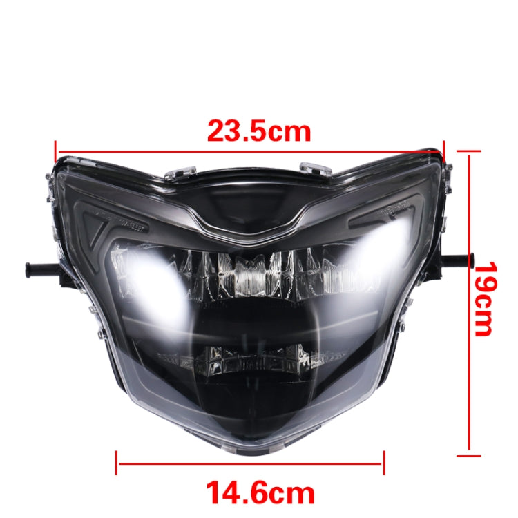 Motorcycle LED Retro Headlights LED Far Near Beam Lights For Yamaha LC135 V2-V6(Smoked Glass)