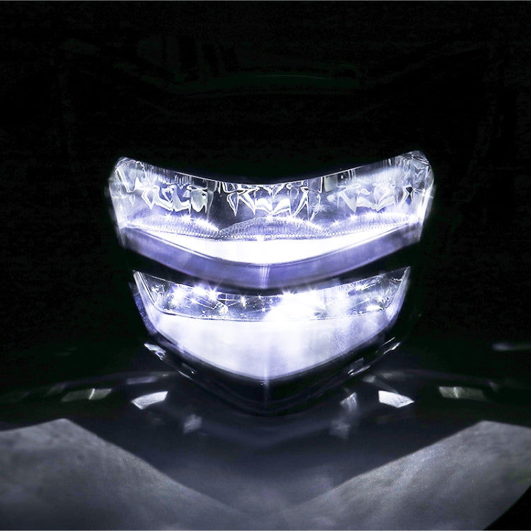 Motorcycle LED Retro Headlights LED Far Near Beam Lights For Yamaha LC135 V2-V6(Transparent Glass)