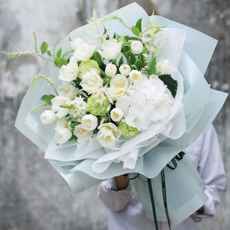20 Sheets / Pack Flower Wrapping Paper Matte Paper Gift Paper Translucent Wrapping Paper Material, Colour: Fruit Green