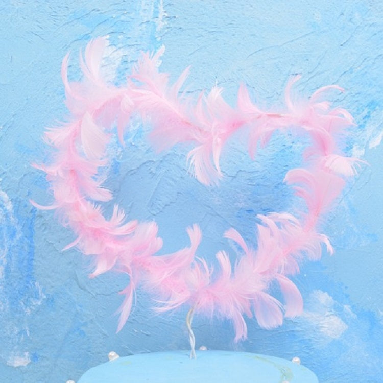 Variety Of Feather Cake Dessert Decoration Pink