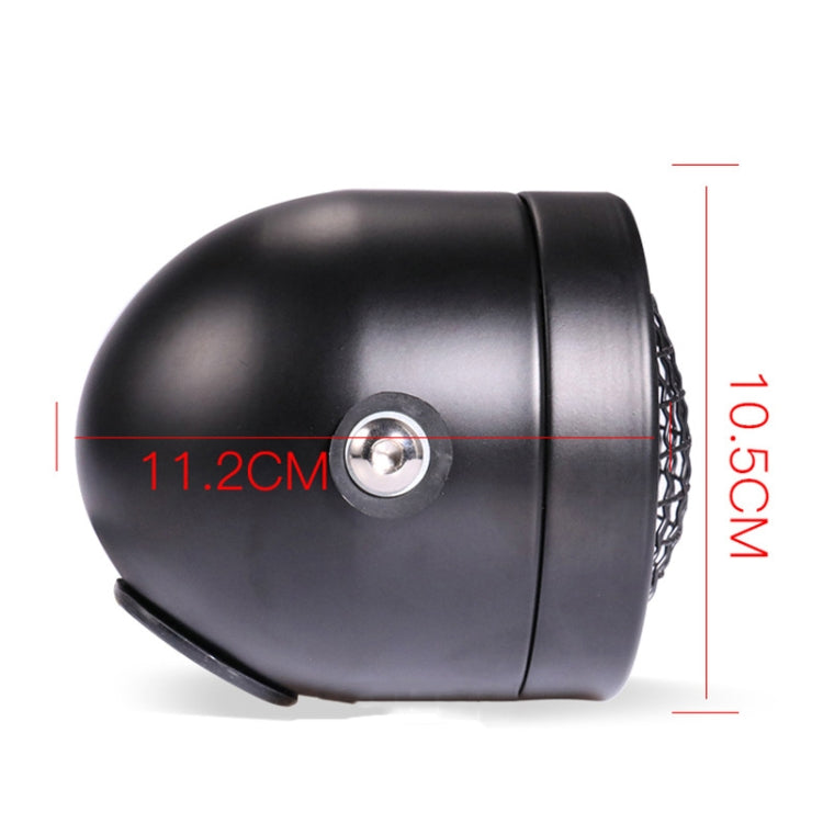 Motorcycle Retro Headlight CG125 Metal Universal Headlight Retro Dual Lamp(Black)
