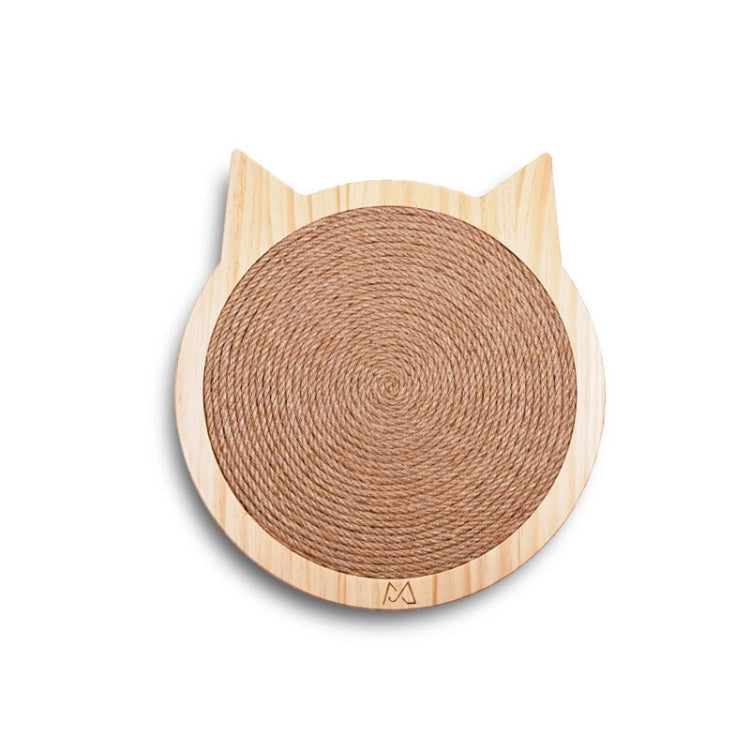 Handmade Sisal Solid Wood Durable Cat Grinding Claw Board Toy, Size: 34x31.5cm(Wood Color)