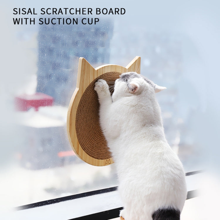Handmade Sisal Solid Wood Durable Cat Grinding Claw Board Toy, Size: 34x31.5cm(Wood Color)
