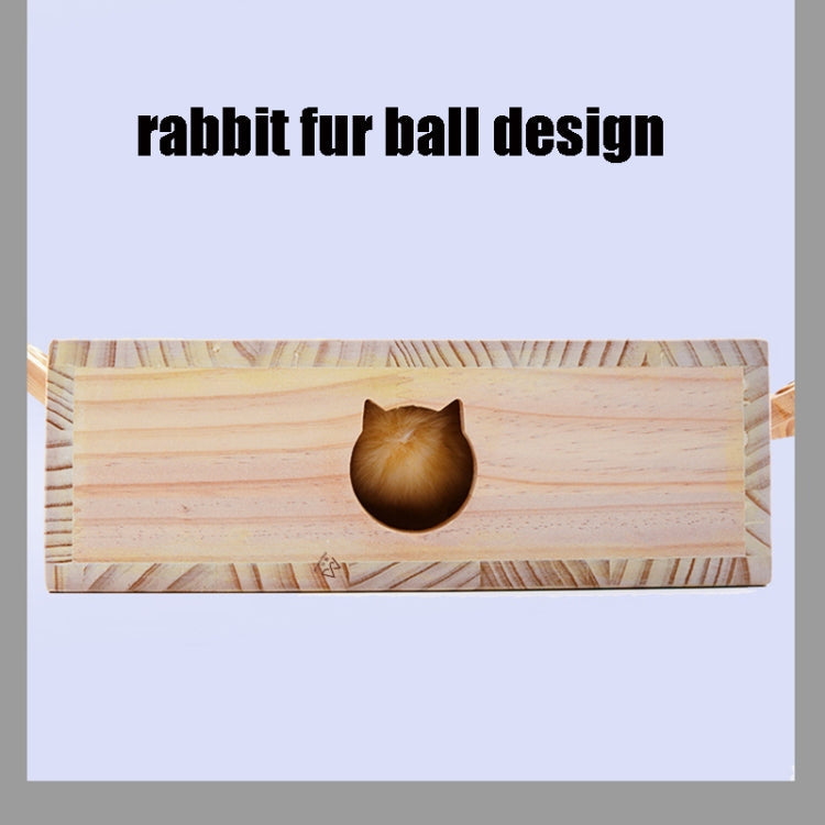 Hamster And Cat Toys Solid Wood Cat Supplies, Colour: Five-hole Doll