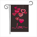 2 PCS Valentine Day Garden Flag Festive Atmosphere Garden Banner(QR037)