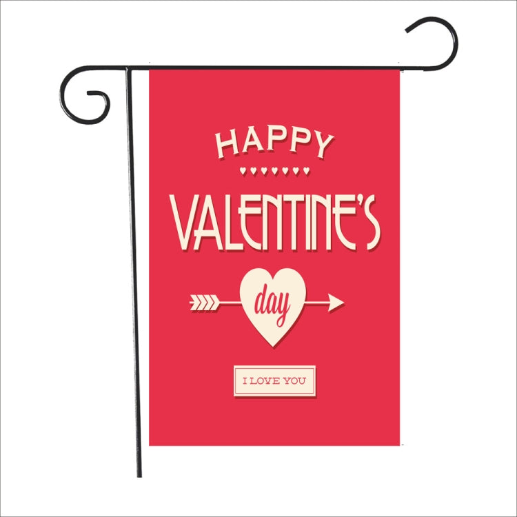 2 PCS Valentine Day Garden Flag Festive Atmosphere Garden Banner(QR006)