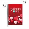2 PCS Valentine Day Garden Flag Festive Atmosphere Garden Banner(QR015)