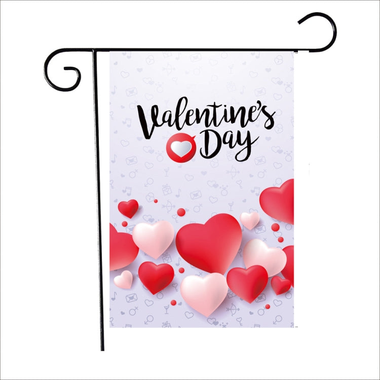 2 PCS Valentine Day Garden Flag Festive Atmosphere Garden Banner(QR016)