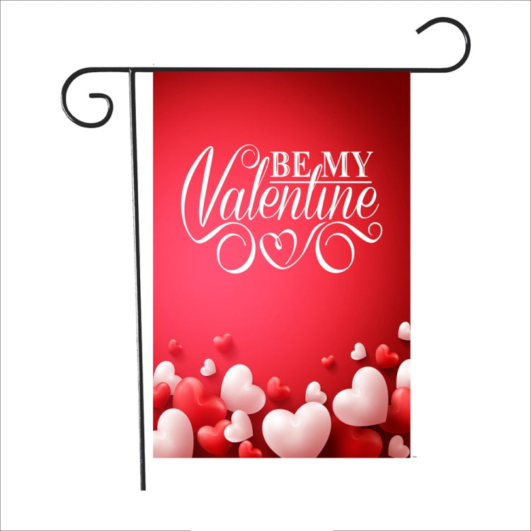 2 PCS Valentine Day Garden Flag Festive Atmosphere Garden Banner(QR017)