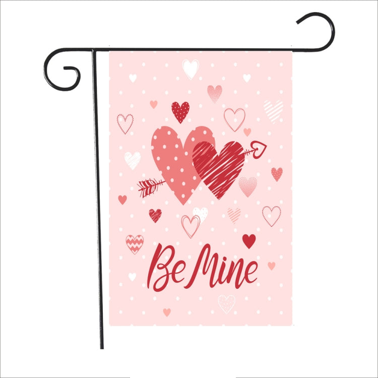 2 PCS Valentine Day Garden Flag Festive Atmosphere Garden Banner(QR018)