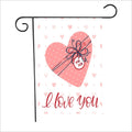 2 PCS Valentine Day Garden Flag Festive Atmosphere Garden Banner(QR019)