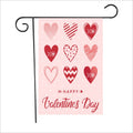 2 PCS Valentine Day Garden Flag Festive Atmosphere Garden Banner(QR020)