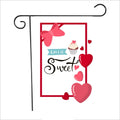 2 PCS Valentine Day Garden Flag Festive Atmosphere Garden Banner(QR024)
