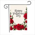 2 PCS Valentine Day Garden Flag Festive Atmosphere Garden Banner(QR027)