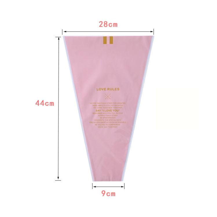 Flower Packaging Bag Trapezoid Bag Dried Flower Bag(Pink)