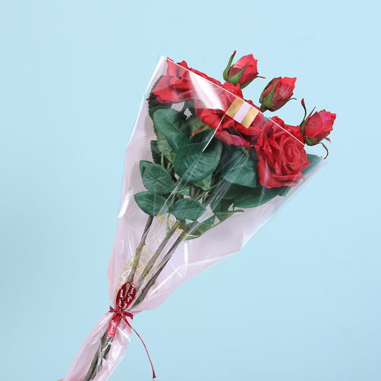 Flower Packaging Bag Trapezoid Bag Dried Flower Bag(Pink)