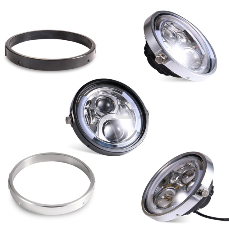 7 Inch Motorcycle Headlight Modification Parts Headlight Ring Bracket(Silver)