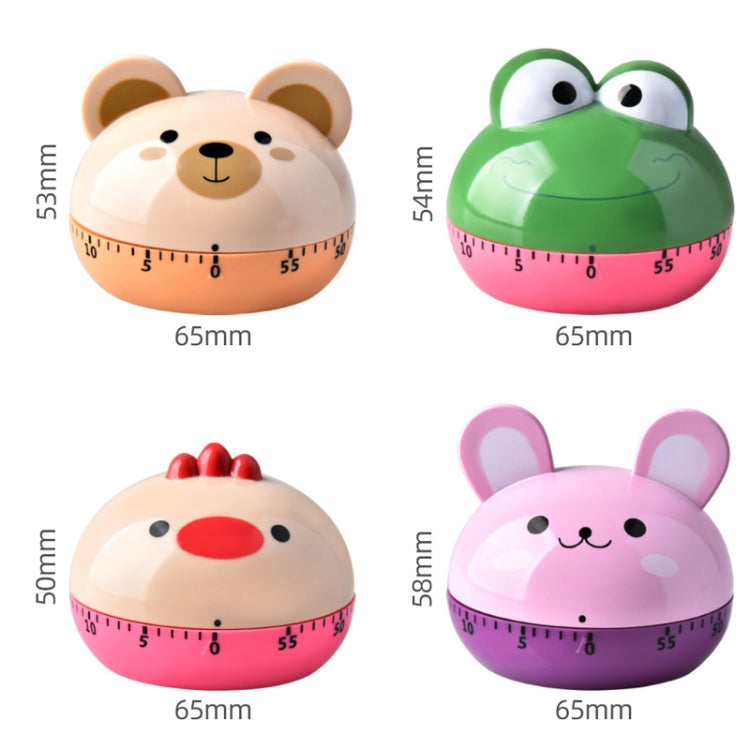 Kitchen Mechanical Timer Cartoon 60 Minutes Timer Baking Cooking Reminder(Frog)