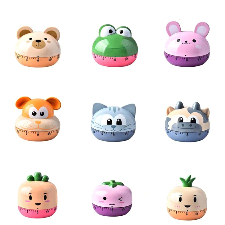 Kitchen Mechanical Timer Cartoon 60 Minutes Timer Baking Cooking Reminder(Frog)