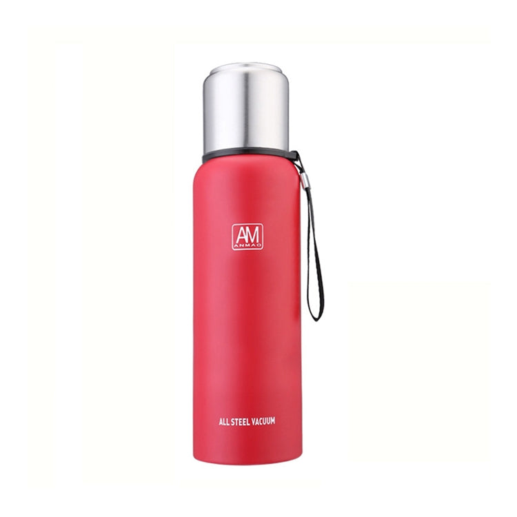 304 Stainless Steel Insulated Mug Large Capacity Sports Water Cup Outdoor Travel Pot, Capacity: 750ml(Red)
