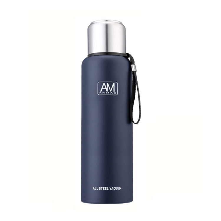 304 Stainless Steel Insulated Mug Large Capacity Sports Water Cup Outdoor Travel Pot, Capacity: 750ml(Dark Blue)