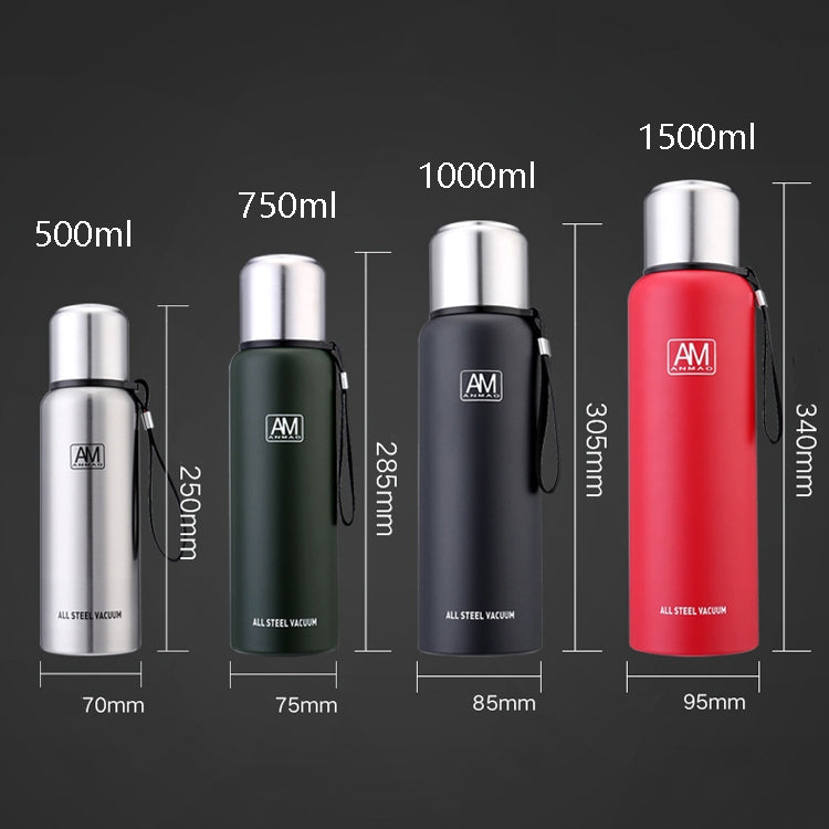 304 Stainless Steel Insulated Mug Large Capacity Sports Water Cup Outdoor Travel Pot, Capacity: 750ml(Red)