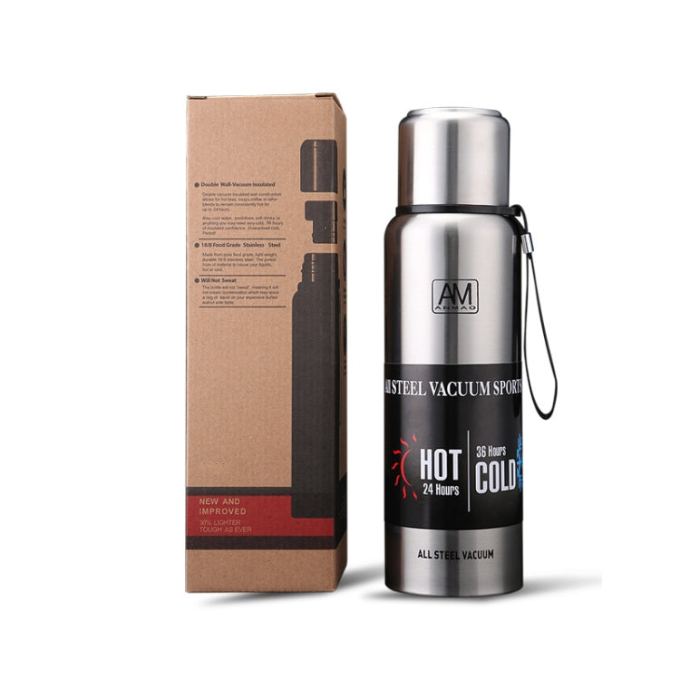 304 Stainless Steel Insulated Mug Large Capacity Sports Water Cup Outdoor Travel Pot, Capacity: 750ml(Dark Blue)