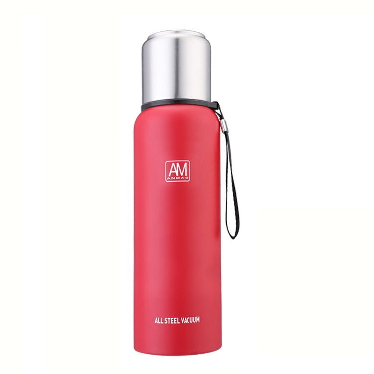 304 Stainless Steel Insulated Mug Large Capacity Sports Water Cup Outdoor Travel Pot, Capacity: 1000ml(Red)