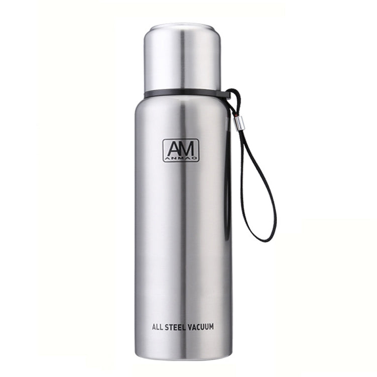 304 Stainless Steel Insulated Mug Large Capacity Sports Water Cup Outdoor Travel Pot, Capacity: 1000ml(True Color)