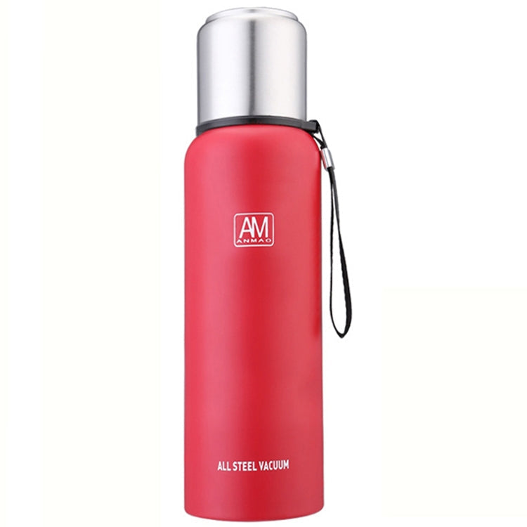 304 Stainless Steel Insulated Mug Large Capacity Sports Water Cup Outdoor Travel Pot, Capacity: 1500ml(Red)