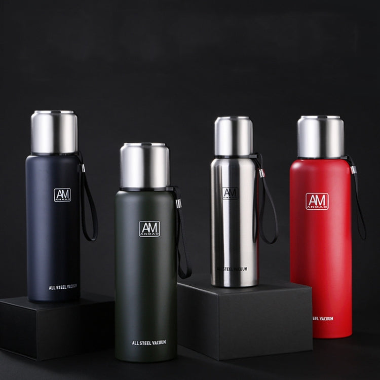 304 Stainless Steel Insulated Mug Large Capacity Sports Water Cup Outdoor Travel Pot, Capacity: 1500ml(Red)