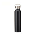 304 Vacuum Stainless Steel Vacuum Flask Double-Layer Large-Capacity Outdoor Water Bottle Mountaineering Sports Bottle, Capacity: 500ml(Black)