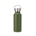 304 Vacuum Stainless Steel Vacuum Flask Double-Layer Large-Capacity Outdoor Water Bottle Mountaineering Sports Bottle, Capacity: 600ml(Green)