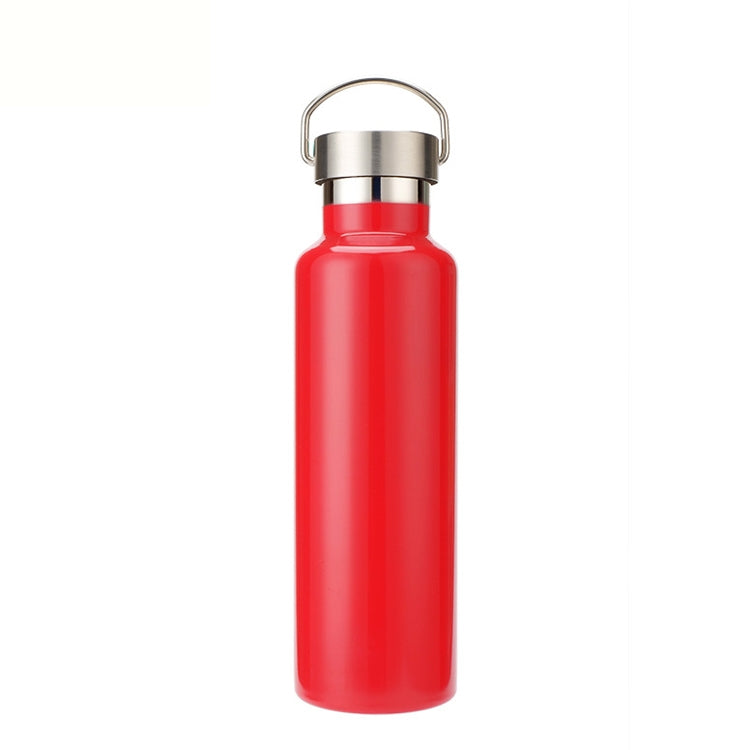 304 Vacuum Stainless Steel Vacuum Flask Double-Layer Large-Capacity Outdoor Water Bottle Mountaineering Sports Bottle, Capacity: 750ml(Red)